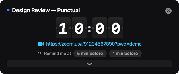 Punctual countdown box in Split-Flap style